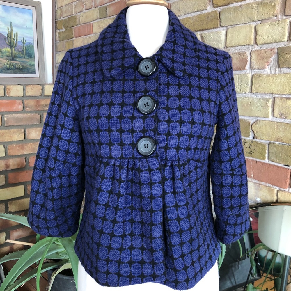 Vintage style Kensie coat in blue and black size S